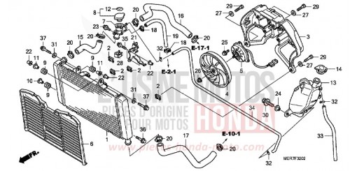 RADIATOR (CBF600S8/SA8/N8/NA8) CBF600N8 de 2008